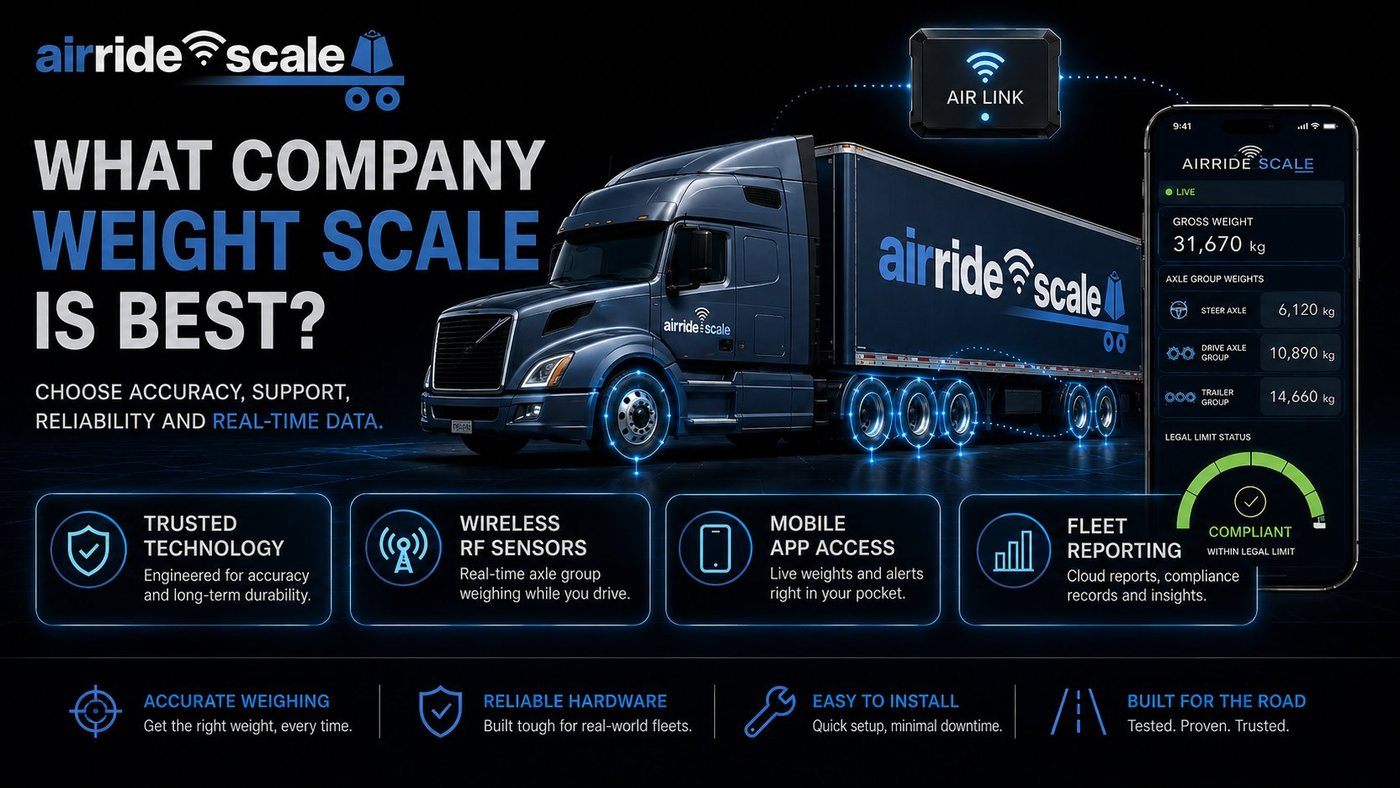 AirRide Scale comparison showing what company weight scale is best for trucks and trailers
